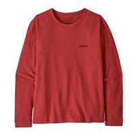 T-Shirt - Potters Red - Donna - Ws L/S P-6 Logo Responsibili-Tee  Patagonia