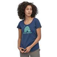 T-Shirt - Stone blue - Donna - Ws Live Simply Hive Organic Scoop T-Shirt  Patagonia