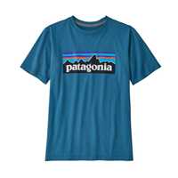 T-Shirt - Wavy blue - Bambino - T-shirt ragazzi Kids Regenerative Organic Certified Cotton P-6 Logo T-Shirt  Patagonia