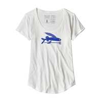 T-Shirt - White - Donna - T-Shirt Donna Ws Flying Fish Organic Scoop T-Shirt  Patagonia