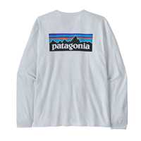 T-Shirt - White - Donna - Ws L/S P-6 Logo Responsibili-Tee  Patagonia