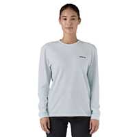 T-Shirt - White - Donna - Ws L/S P-6 Logo Responsibili-Tee  Patagonia