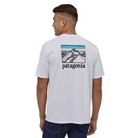 T-Shirt - White - Uomo - Ms Line Logo Ridge Pocket Responsabili-Teec  Patagonia