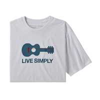 T-Shirt - White - Uomo - Ms Live Simply Guitar Responsabili-Teec  Patagonia