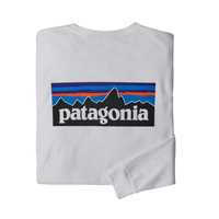 T-Shirt - White - Uomo - T-Shirt manica lunga uomo Ms Long-Sleeved P-6 Logo Responsibili-Tee  Patagonia