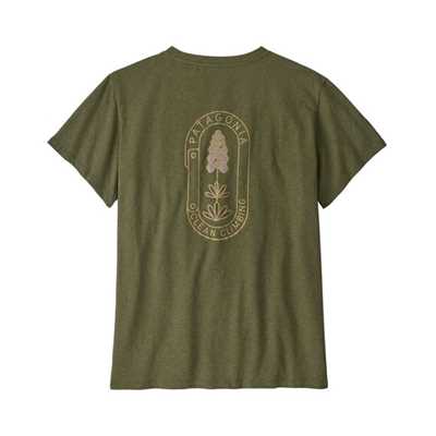 T-Shirt - Wyoming green - Donna - T-Shirt donna Ws Clean Climb Bloom Pocket Responsibili-Tee  Patagonia