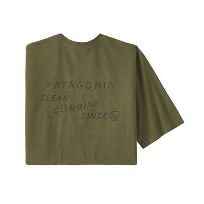 T-Shirt - Wyoming green - Uomo - T-Shirt Uomo Ms Clean Climb Trade Resposibili-Tee  Patagonia